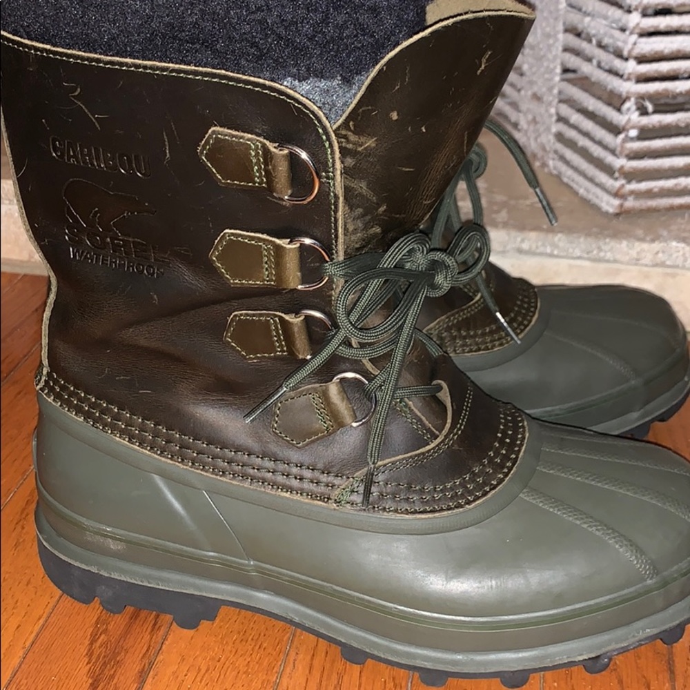 Brown and Grey Caribou Sorel Boots